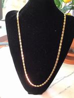 Goud kleurig collier 80cm,fantasie goudkleurige ketting,, Ophalen, Gebruikt, Goud, Overige materialen