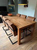 Eettafel, Huis en Inrichting, Tafels | Eettafels, Ophalen, 100 tot 150 cm, Teakhout, 200 cm of meer