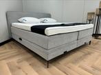 Elektrische boxspring 180x200 pocketvering incl 10cm topper, Ophalen of Verzenden, 180 cm, 200 cm, Grijs