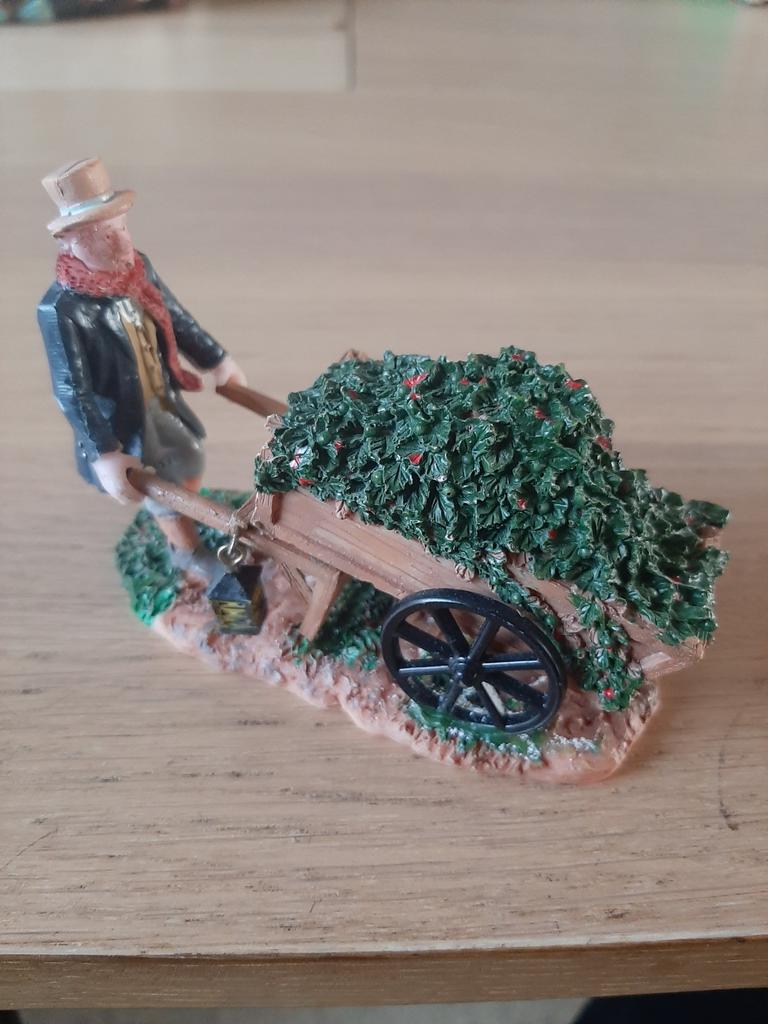 Lemax kruiwagen groenafval kerstdorp miniatuur, Diversen, Kerst, Ophalen of Verzenden