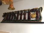 Houten Drakenboot met Muzikanten - Handgesneden Beeld, Antiek en Kunst, Ophalen of Verzenden
