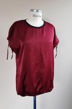 GEISHA, bordeauxrood glanzend shirt, mt S, Geisha, Ophalen of Verzenden, Zo goed als nieuw, Korte mouw