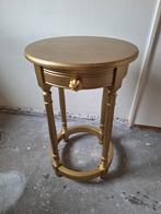 Brocante houten bijzet tafeltje. Goud geschilderd., Antiek en Kunst, Antiek | Meubels | Tafels, Ophalen