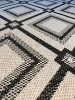 Vloerkleed binnen / buiten zwart wit beige, Huis en Inrichting, Ophalen, Zo goed als nieuw