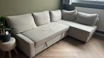 Beige Ikea Slaapbank met Opbergruimte (140x200cm), Ophalen, Gebruikt, Beige, Tweepersoons