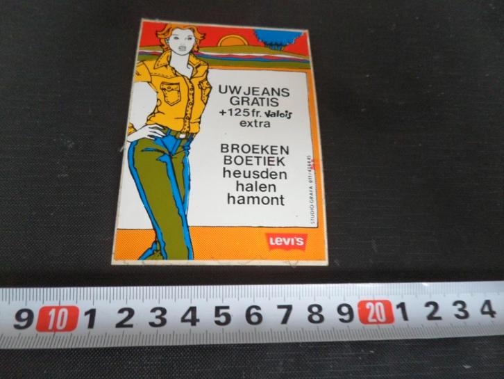 sticker levi's jeans broeken boetiek heusden halen hamont, Verzamelen, Stickers, Zo goed als nieuw, Ophalen