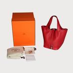 Hermès Picotin Lock 18 Rouge Red Phw, Ophalen of Verzenden, Nieuw, Rood, Handtas