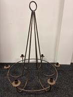 Ijzeren Kandelaar voor 6 Dinerkaarsen - Hangend/Staand, Ophalen, Gebruikt, Zwart, Metaal