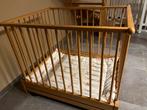 Babypark hout, Kinderen en Baby's, Ophalen of Verzenden, Zo goed als nieuw, Vierkant, In hoogte verstelbaar