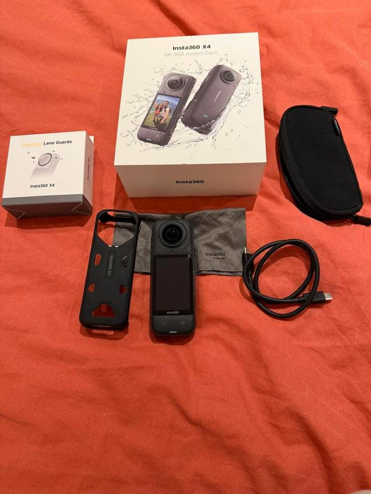 Insta360 X4 + Premium Lens Guards & Cooling Screen protector, Audio, Tv en Foto, Actiecamera's, Zo goed als nieuw, Overige merken