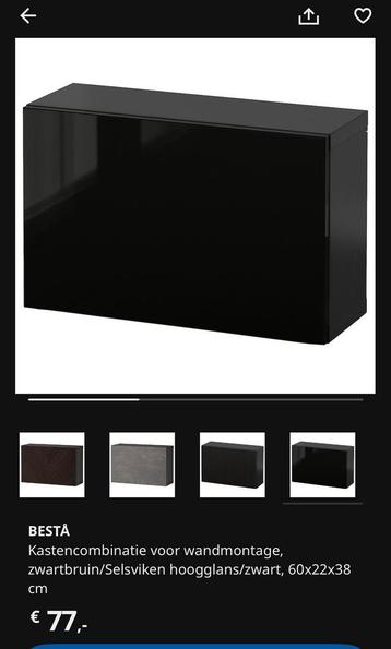 BESTA (Ikea) wandkasten / selsviken deurtjes 3x