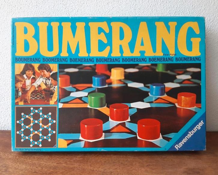 Bumerang Bordspel 1976 Ravensburger, Hobby en Vrije tijd, Gezelschapsspellen | Bordspellen, Zo goed als nieuw, Ophalen of Verzenden