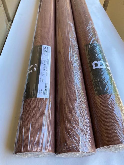 rood/bruin TEXTIELLOOK BEHANG extra breed BN Imagine 221029, Huis en Inrichting, Stoffering | Behang, Rood, Bruin, minder dan 10 m²