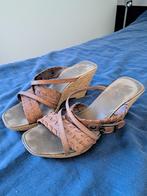 Sleehak slippers. Bruin, kunststof sleehak. Mt. 39., Verzenden, Gedragen, Bruin