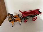 Handgemaakte boerenkar met paarden, Ophalen of Verzenden, Zo goed als nieuw, 1:50 of kleiner