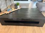 Houten salontafel zwart, Huis en Inrichting, Tafels | Salontafels, Gebruikt, 100 tot 150 cm, Minder dan 50 cm, Rechthoekig
