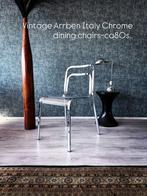 Set van 5 Arrben Italy Chrome dining chairs, ca 80s, Huis en Inrichting, Gebruikt, Overige kleuren, -, -