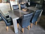 Eettafel met 6 Stoelen - Zo Goed Als Nieuw, Ophalen, Kunststof, Zo goed als nieuw, Vijf personen of meer