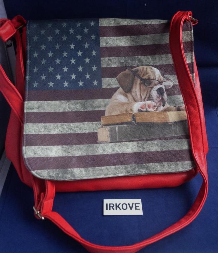 LEUKE SCHOOLTAS - LAPTOP TAS MET BULDOG * Nieuwstaat *, Sieraden, Tassen en Uiterlijk, Tassen | Schooltassen, Zo goed als nieuw