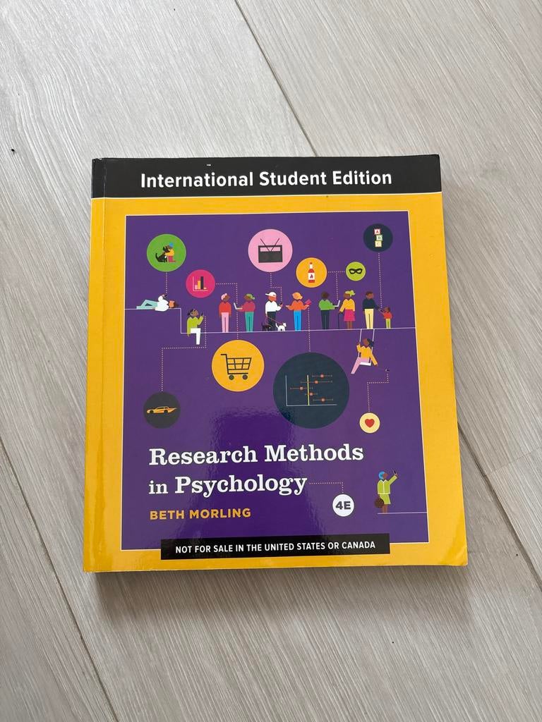 Research Methods in Psychology - Morling fourth edition, Boeken, Informatica en Computer, Zo goed als nieuw, Overige onderwerpen