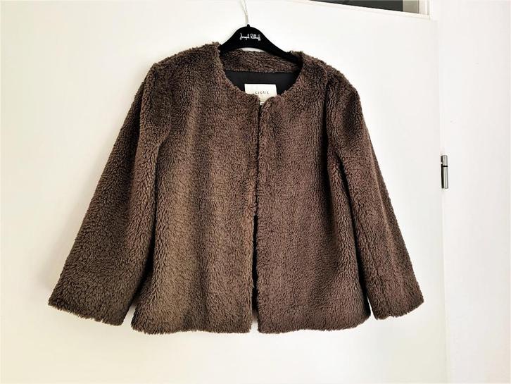 heerlijk vestje/jasje van Gigue maat M, Kleding | Dames, Truien en Vesten, Zo goed als nieuw, Maat 38/40 (M), Bruin, Ophalen of Verzenden