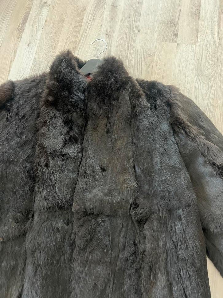 Echte bontjas, Kleding | Dames, Jassen | Zomer, Zo goed als nieuw, Maat 38/40 (M), Bruin, Ophalen of Verzenden