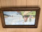 Tableau twee tegels in lijst molen, Antiek en Kunst, Verzenden
