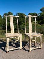 Set van 4 antieke Chinese Yoke-Back stoelen, Ophalen, Overige kleuren, Chinese antiek Yoke Back, Zo goed als nieuw
