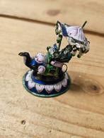 Vintage Emaille Olifant Beeldje met Parasol, Ophalen of Verzenden
