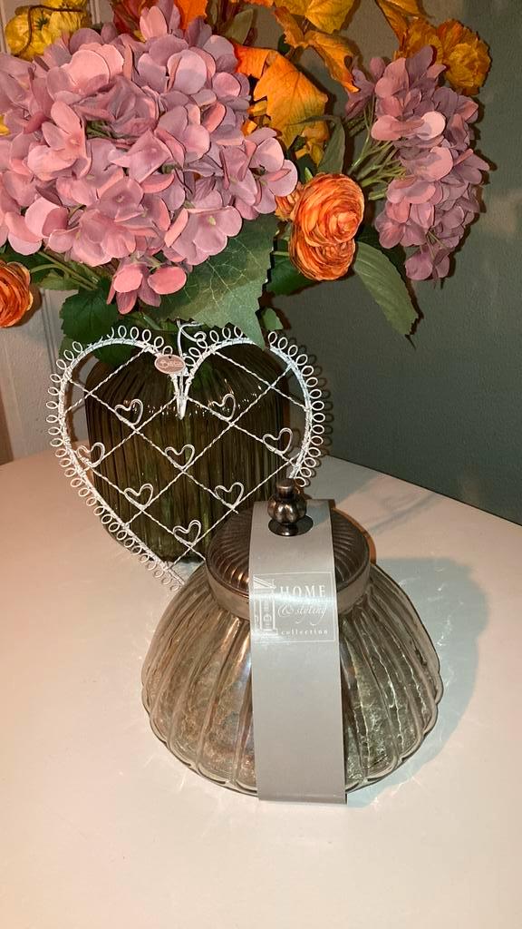 Brocante glazen pot nieuw zie omschrijving, Antiek en Kunst, Curiosa en Brocante, Ophalen of Verzenden