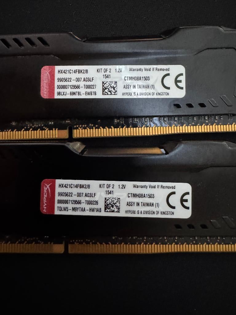 Fury HyperX DDR4 - 4gb (2x) - 2133mhz, Verzenden, DDR4, Zo goed als nieuw, Desktop