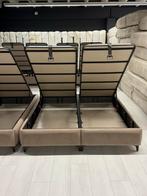 Boxspring 180x200 met opbergruimte - Nieuw!, Ophalen, Verstelbaar, Beige, 180 cm