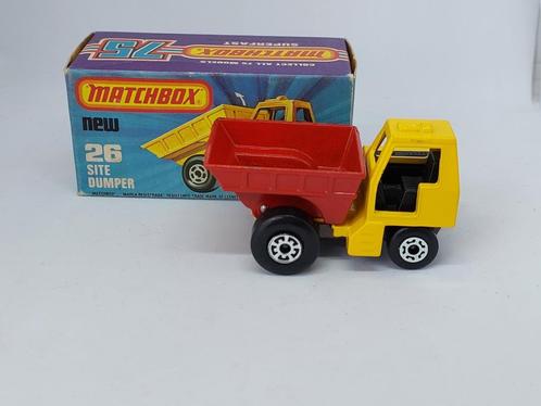 SITE DUMPER MATCHBOX No26 UIT 1976 ONBESPEELD MET DOOSJE,--, Hobby en Vrije tijd, Modelauto's | Overige schalen, Nieuw, Auto, Ophalen of Verzenden