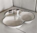 Leuk oud bonbon -noten - koekjes schaaltje  Zilver gerand, Porselein of Keramiek, Schaal, Ophalen of Verzenden, Zo goed als nieuw