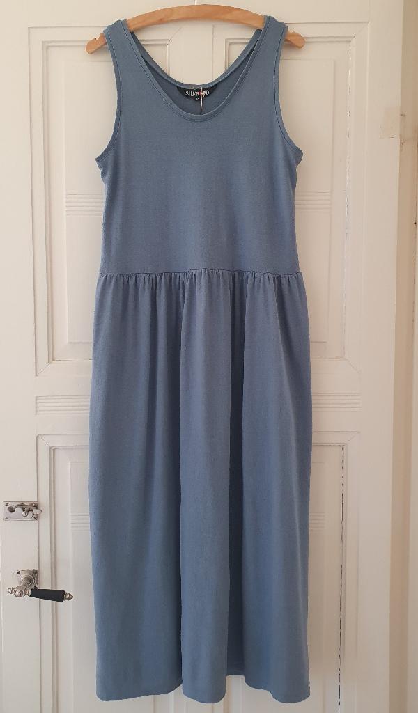 blauwe zijden jurk van SILKROAD, maat M, nieuw en ongedragen, Maat 38/40 (M), Blauw, SILKROAD, Nieuw