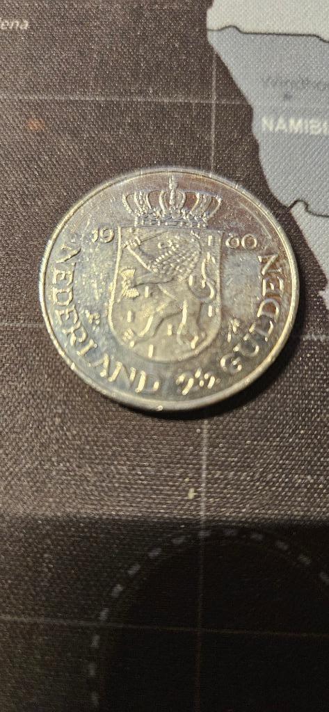 Gulden Juliana en Beatrix dubbelkop 1980, Postzegels en Munten, Munten | Nederland, 1 gulden, Koningin Juliana, Ophalen of Verzenden
