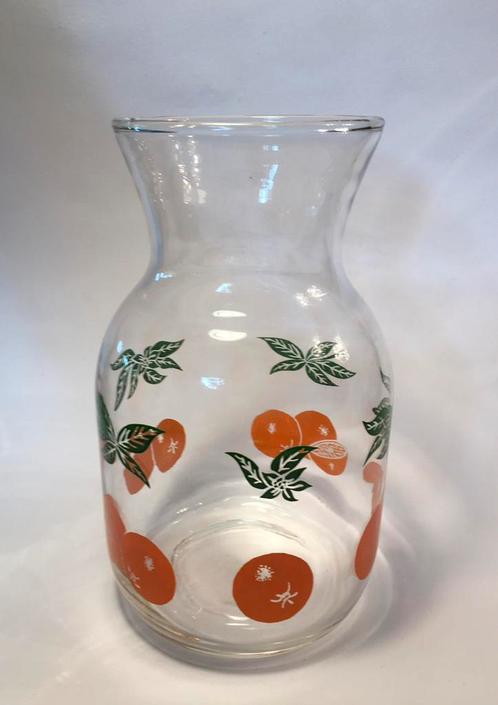Leuke vintage sapkan, glas, met sinaasappeltjes, Huis en Inrichting, Keuken | Keukenbenodigdheden, Zo goed als nieuw, Ophalen of Verzenden