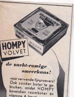 Retro reclame 1950 Eru smeerkaas Hompy volvet zuivel, Ophalen of Verzenden