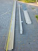 Zinken dakgoot met gootbeugels, Doe-het-zelf en Verbouw, Buizen en Afvoer, Ophalen, Gebruikt, 6 meter of meer, Zink