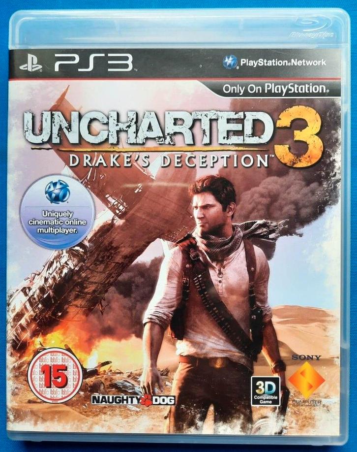 Uncharted 3 Drake's Deception, Spelcomputers en Games, Games | Sony PlayStation 3, Gebruikt, Avontuur en Actie, 1 speler, Vanaf 16 jaar