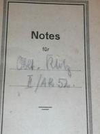 Duits Artillerie soldaat notitie boekje 1943, Verzamelen, Ophalen of Verzenden, Landmacht, Duitsland, Boek of Tijdschrift