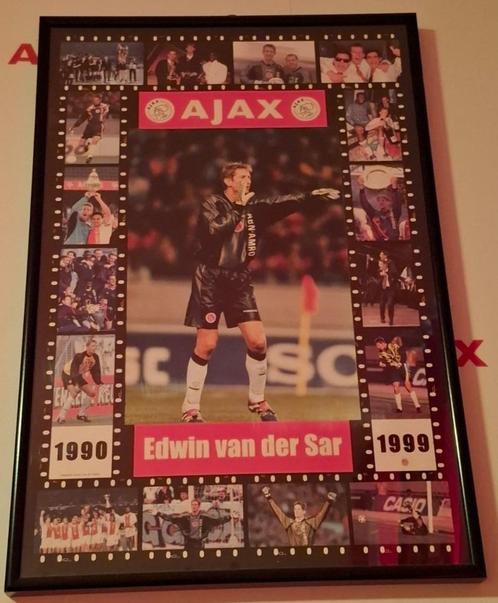 Ajax fotocollage carrière en afscheid Edwin van der Sar, Verzamelen, Sportartikelen en Voetbal, Gebruikt, Overige typen, Ajax