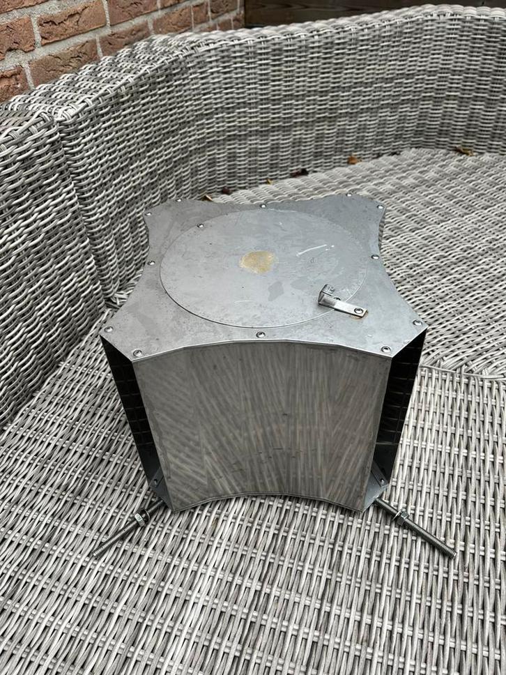 RVS firemaster/schoorsteenkap NIEUWSTAAT, Huis en Inrichting, Haarden, Zo goed als nieuw, Houthaard, Ophalen of Verzenden