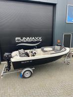 Seafinder 435 - Tohatsu 9,8 - Trailer - Dekzeil - 2022, Watersport en Boten, Sloepen, 10 tot 30 pk, Ophalen of Verzenden, Zo goed als nieuw
