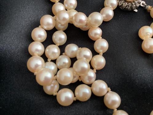 Echte parel ketting. 80 cm, Sieraden, Tassen en Uiterlijk, Antieke sieraden, Ketting, Overige materialen, Ophalen of Verzenden