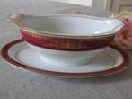 Noritake Goldmere Sauskom met Vaste Onderschotel, Keramiek, Ophalen of Verzenden, Overige stijlen, Schaal of Schalen