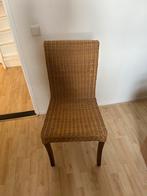 Rieten Stoel met Zachte Zitting, Ophalen, Gebruikt, Bruin, Riet of Rotan