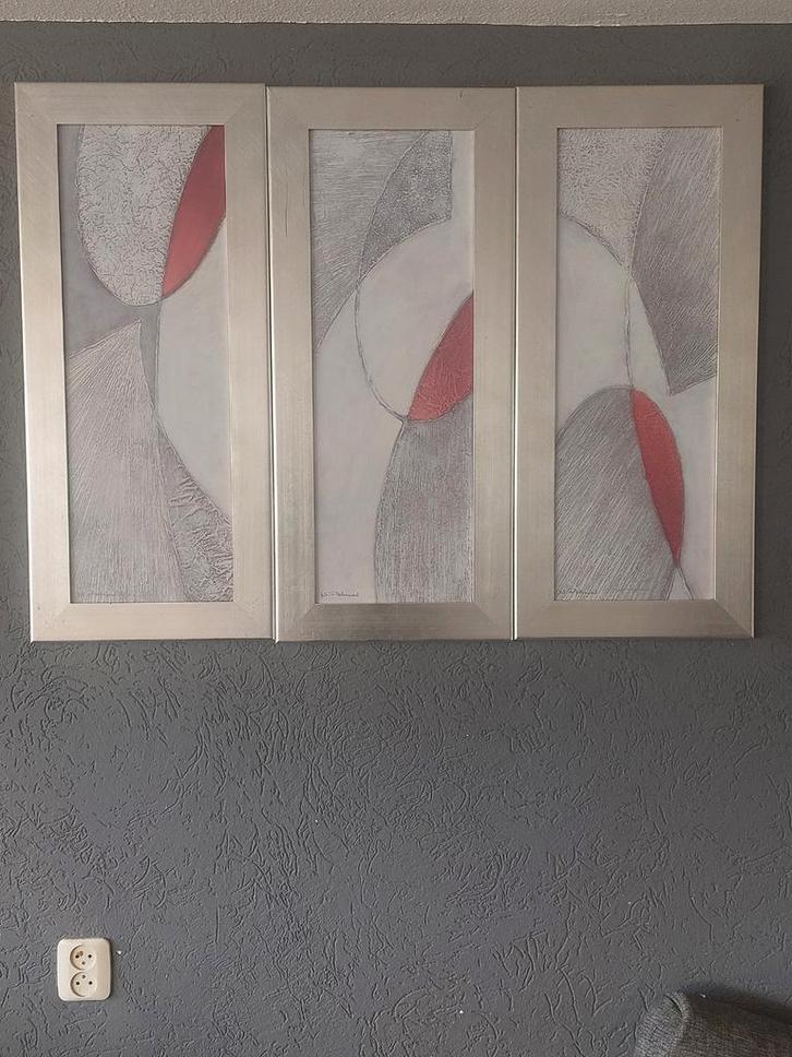 Schilderijen  van N. Paluw - Triptiek, Antiek en Kunst, Kunst | Schilderijen | Abstract, Ophalen