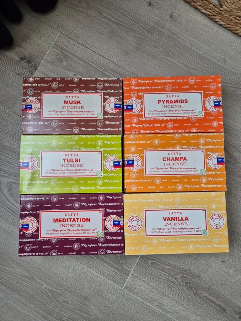 Satya wierook assortiment, Huis en Inrichting, Overige materialen, Ophalen of Verzenden, Kaars, Minder dan 25 cm