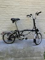 brompton vouwfiets 6 versn zwart met voortas, Ophalen, Gebruikt, Brompton, 16 tot 18 inch